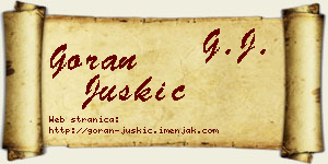Goran Juškić vizit kartica